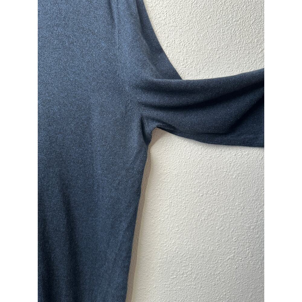 Banana Republic V Neck Sweater Blue L Silk Cashmere - Picture 6 of 12